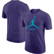 Maglia Manica Corta Charlotte Hornets Essential Jumpman Viola