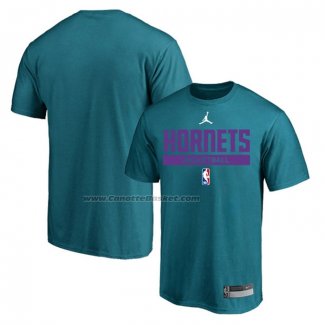 Maglia Manica Corta Charlotte Hornets Practice Performance 2022-23 Verde