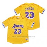 Maglia Manica Corta Los Angeles Lakers Lebron James Giallo