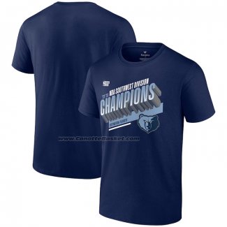 Maglia Manica Corta Memphis Grizzlies 2023 Southwest Division Champions Locker Room Blu