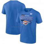 Maglia Manica Corta Oklahoma City Thunder 2024 Northwest Division Champions Blu