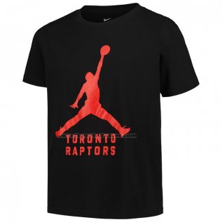Maglia Manica Corta Toronto Raptors Essential Jumpman Nero