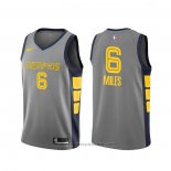 Maglia Memphis Grizzlies C.j. Miles #6 Citta Grigio