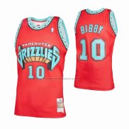 Maglia Memphis Grizzlies Mike Bibby NO 10 Mitchell & Ness 1998-99 Rosso