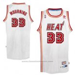 Maglia Miami Heat Alonzo Mourning #33 Retro Bianco