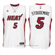 Maglia Miami Heat Amar'e Stoudemire #5 Bianco