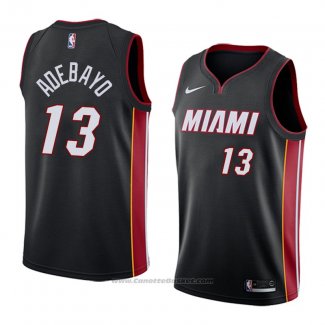 Maglia Miami Heat Bam Adebayo #13 Icon 2018 Nero