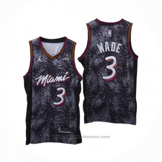 Maglia Miami Heat Dwyane Wade #3 Fashion Royalty Nero