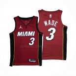 Maglia Miami Heat Dwyane Wade #3 Statement 2020-21 Rosso