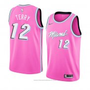 Maglia Miami Heat Heat Emanuel Terry #12 Earned 2018-19 Rosa