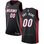 Maglia Miami Heat Nike Personalizzate 17-18 Nero