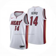 Maglia Miami Heat Tyler Herro No 14 Association 2024-25 Bianco