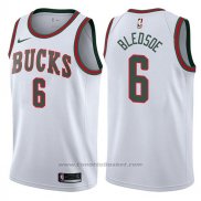 Maglia Milwaukee Bucks Eric Bledsoe #6 Classic 2017-18 Bianco