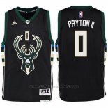 Maglia Milwaukee Bucks Giannis Antetokounmpo #0 Nero