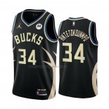 Maglia Milwaukee Bucks Giannis Antetokounmpo #34 Statement 2022-23 Nero