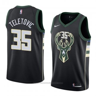 Maglia Milwaukee Bucks Mirza Teletovic #35 Statement 2018 Nero