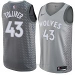 Maglia Minnesota Timberwolves Anthony Tolliver #43 Citta 2017-18 Grigio