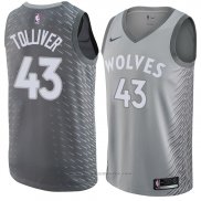 Maglia Minnesota Timberwolves Anthony Tolliver #43 Citta 2017-18 Grigio