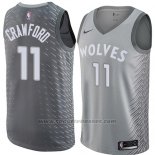 Maglia Minnesota Timberwolves Jamal Crawford #11 Citta 2018 Grigio