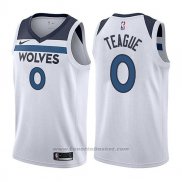 Maglia Minnesota Timberwolves Jeff Teague #0 Association 2017-18 Bianco