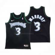 Maglia Minnesota Timberwolves Stephen Marbury NO 3 Classic Nero