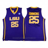 Maglia NCAA LSU Tigers Ben Simmons #25 Viola