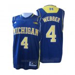 Maglia NCAA Michigan State Spartans Michigan Wolverines #4 Blu