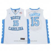 Maglia NCAA North Carolina Tar Heels Vince Carter #15 Bianco
