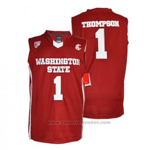 Maglia NCAA Washington State Klay Thompson #1 Rosso