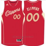 Maglia Natale 2015 Los Angeles Clippers Adidas Personalizzate Rosso