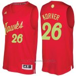 Maglia Natale 2016 Atlanta Hawks Kyle Korver #26 Rosso