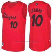 Maglia Natale 2016 Portland Trail Blazers Jake Layman #10 Rosso
