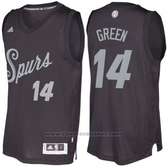 Maglia Natale 2016 San Antonio Spurs Danny Green #14 Nero