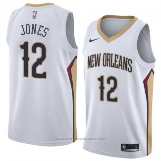 Maglia New Orleans Pelicans Jalen Jones #12 Association 2018 Bianco