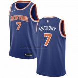 Maglia New York Knicks Carmelo Anthony NO 7 Icon Blu