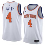 Maglia New York Knicks Isaiah Hicks #4 Statement 2018 Bianco
