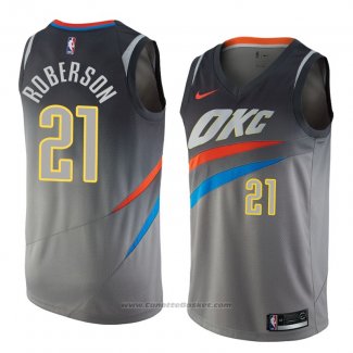 Maglia Oklahoma City Thunder Andre Roberson #21 Citta 2018 Grigio