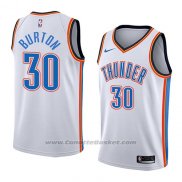 Maglia Oklahoma City Thunder Deonte Burton #30 Association 2018 Bianco