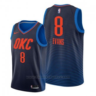 Maglia Oklahoma City Thunder Jawun Evans #8 Statement Blu