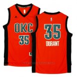 Maglia Oklahoma City Thunder Kevin Durant #35 Arancione