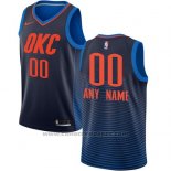 Maglia Oklahoma City Thunder Nike Personalizzate 2017-18 Blu