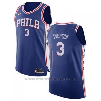 Maglia Philadelphia 76ers Allen Iverson #3 Icon 2017-18 Blu