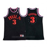 Maglia Philadelphia 76ers Allen Iverson #3 Retro 1964 Nero