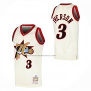 Maglia Philadelphia 76ers Allen Iverson No 3 Mitchell & Ness Bianco