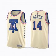 Maglia Philadelphia 76ers Danny Green #14 Earned 2020-21 Crema
