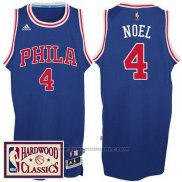 Maglia Philadelphia 76ers Nerlens Noel #4 Retro Blu
