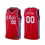 Maglia Philadelphia 76ers Personalizzate Statement 2019-20 Rosso