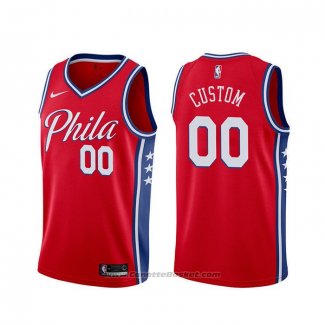 Maglia Philadelphia 76ers Personalizzate Statement 2019-20 Rosso