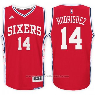 Maglia Philadelphia 76ers Sergio Rodriguez #14 Rosso