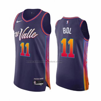 Maglia Phoenix Suns Bol Bol #11 Citta Autentico 2023-24 Viola